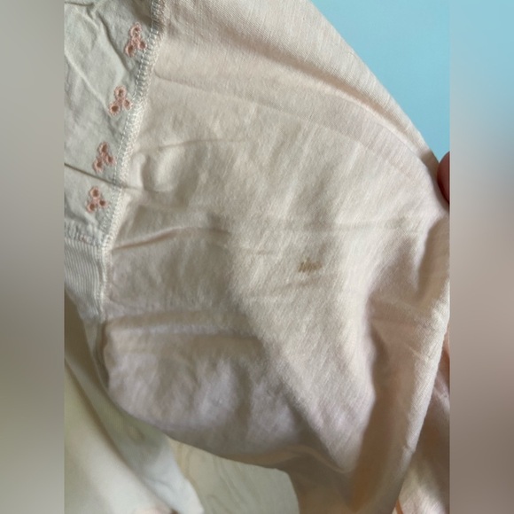 WE THE FREE by Free People Feelin' It Top Peach Mixed Fabric size Large READ - Picture 5 of 14